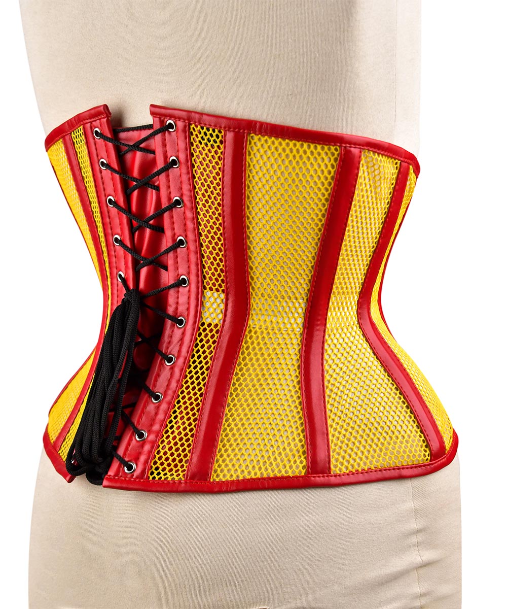 Medieval Sheer Steel-Boned Lace-Up Corset
