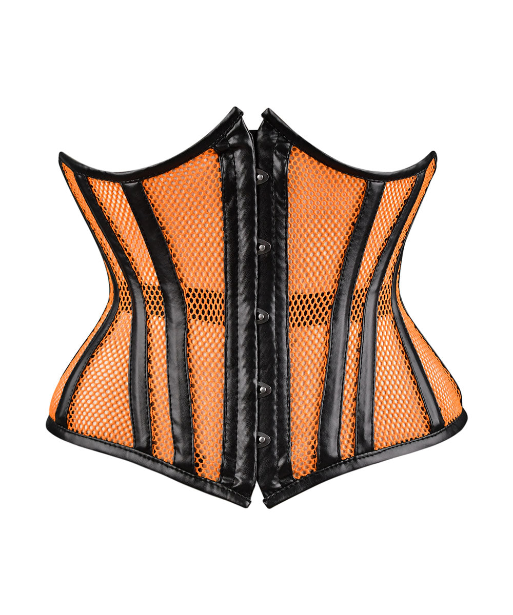 Medieval Sheer Steel-Boned Lace-Up Corset