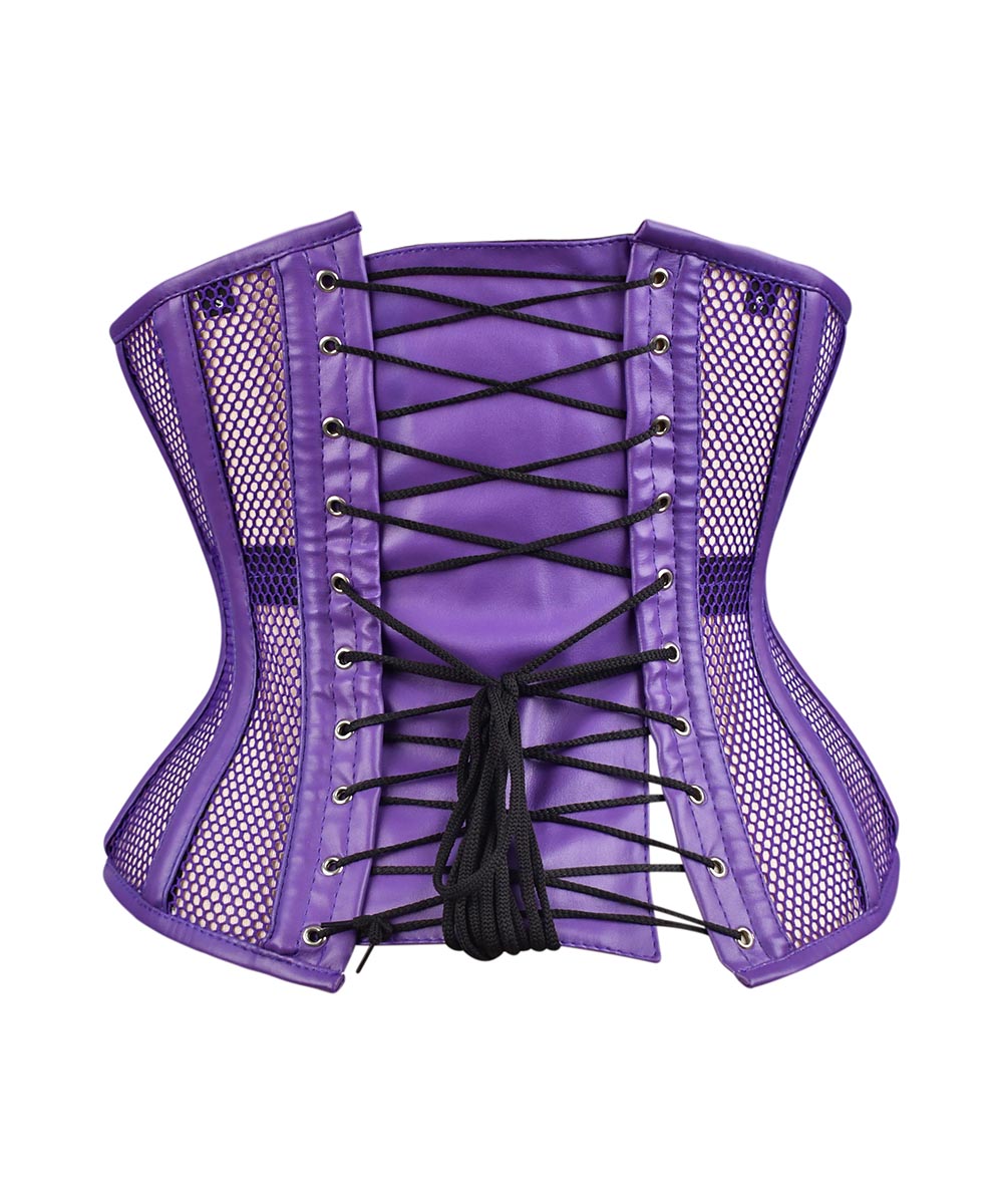 Medieval Sheer Steel-Boned Lace-Up Corset