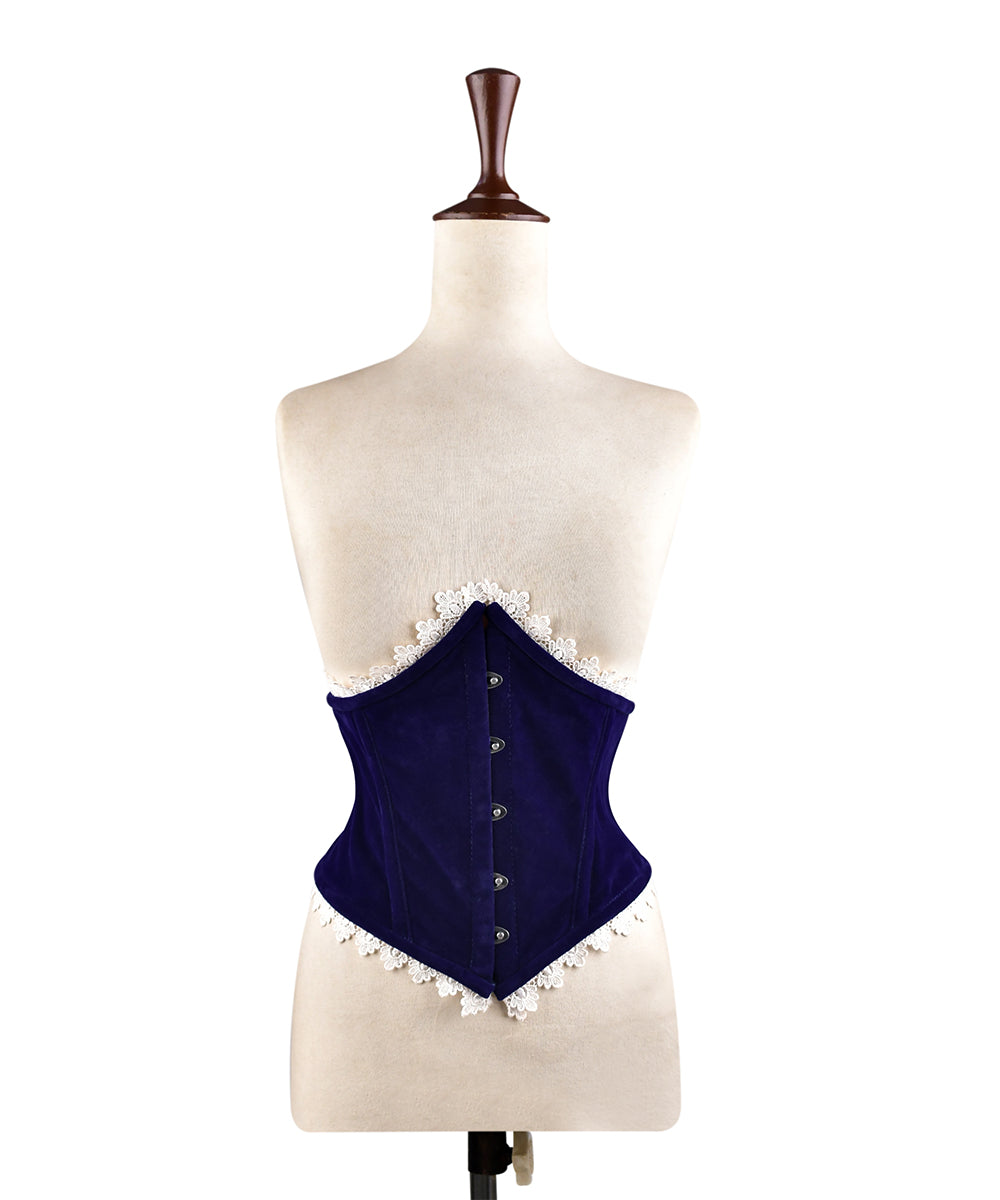 Steel Boned Womens Velvet Corset – Waist Cincher