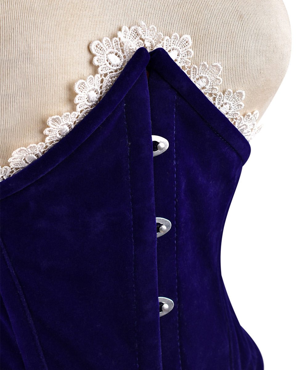 Steel Boned Womens Velvet Corset – Waist Cincher