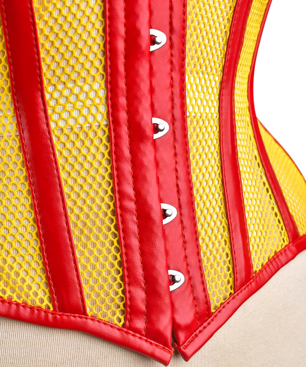 Medieval Sheer Steel-Boned Lace-Up Corset