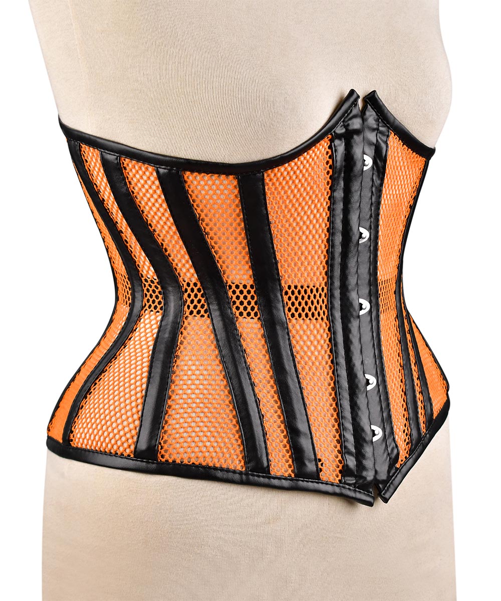 Medieval Sheer Steel-Boned Lace-Up Corset