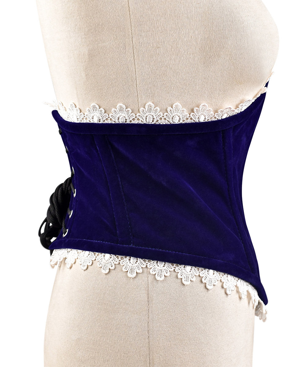 Steel Boned Womens Velvet Corset – Waist Cincher