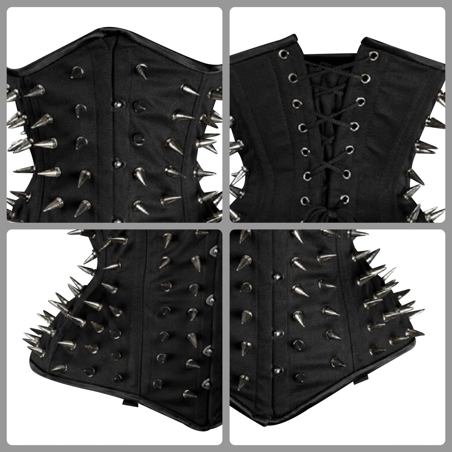Steampunk Steel Boned Cotton Under bust corset