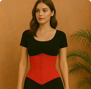 Steel Boned Cotton Corset – Waist Shaper