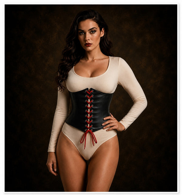 Black Waist Trainer corset Belt - Waist Trainer Short torso