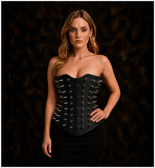 Steampunk Steel Boned Cotton Under bust corset