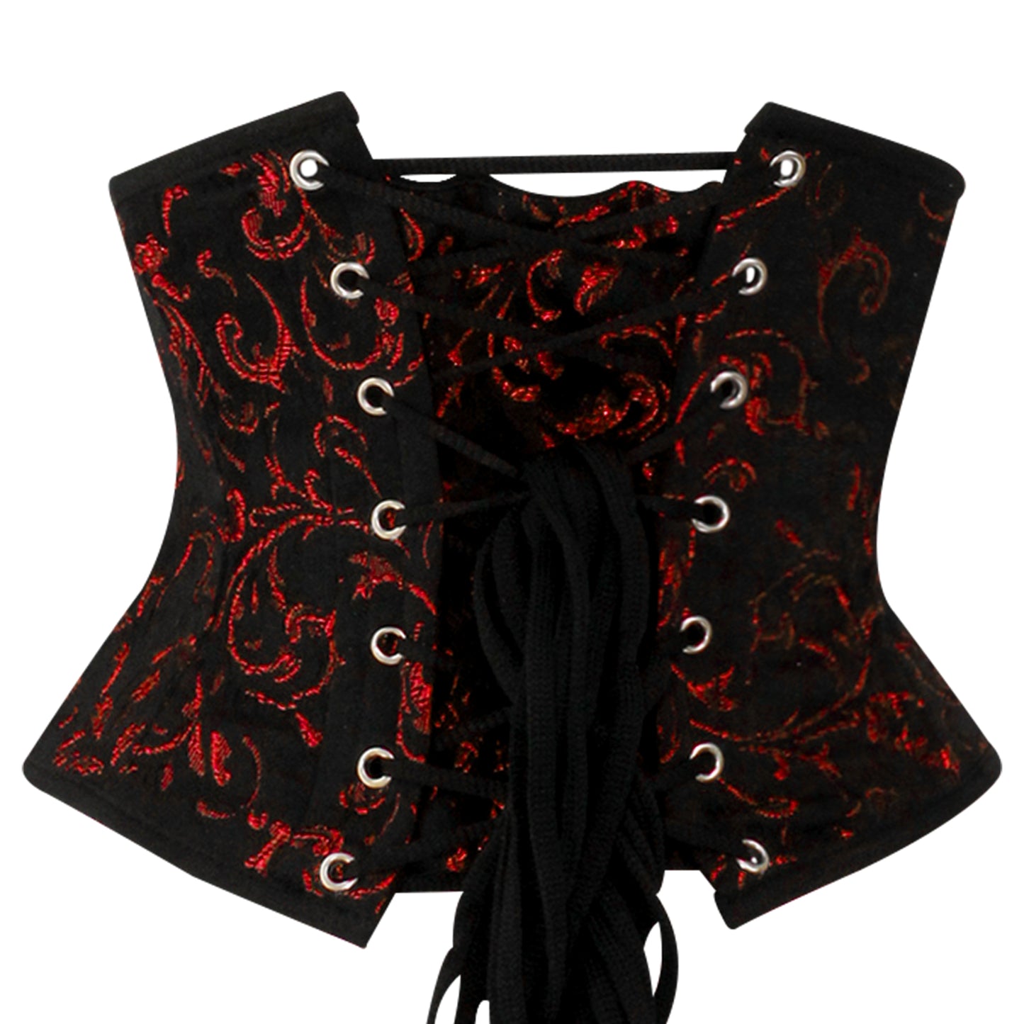 Red Brocade Mini Cincher corset - Waist Trainer Short torso