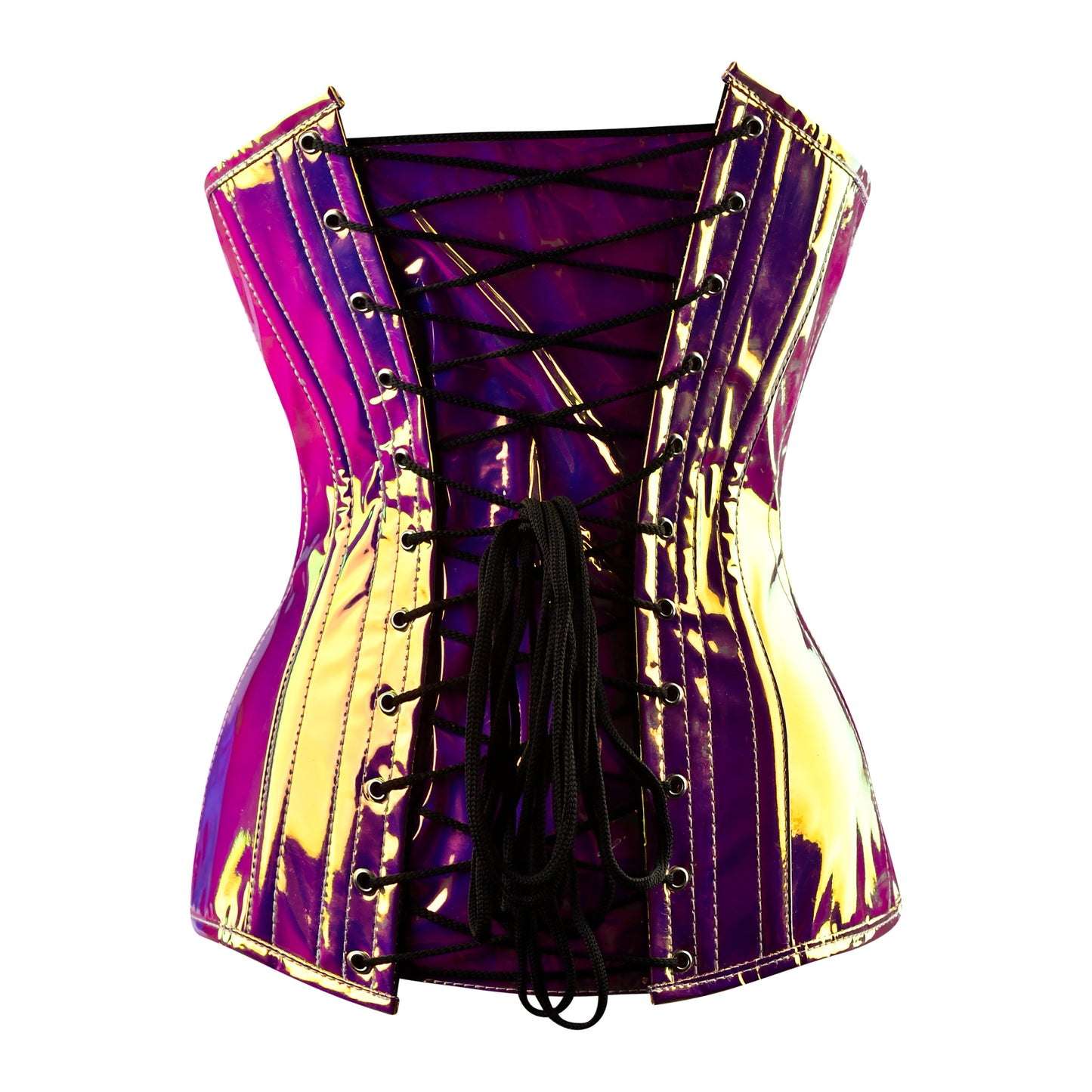 Iridescent Holographic Overbust Corset
