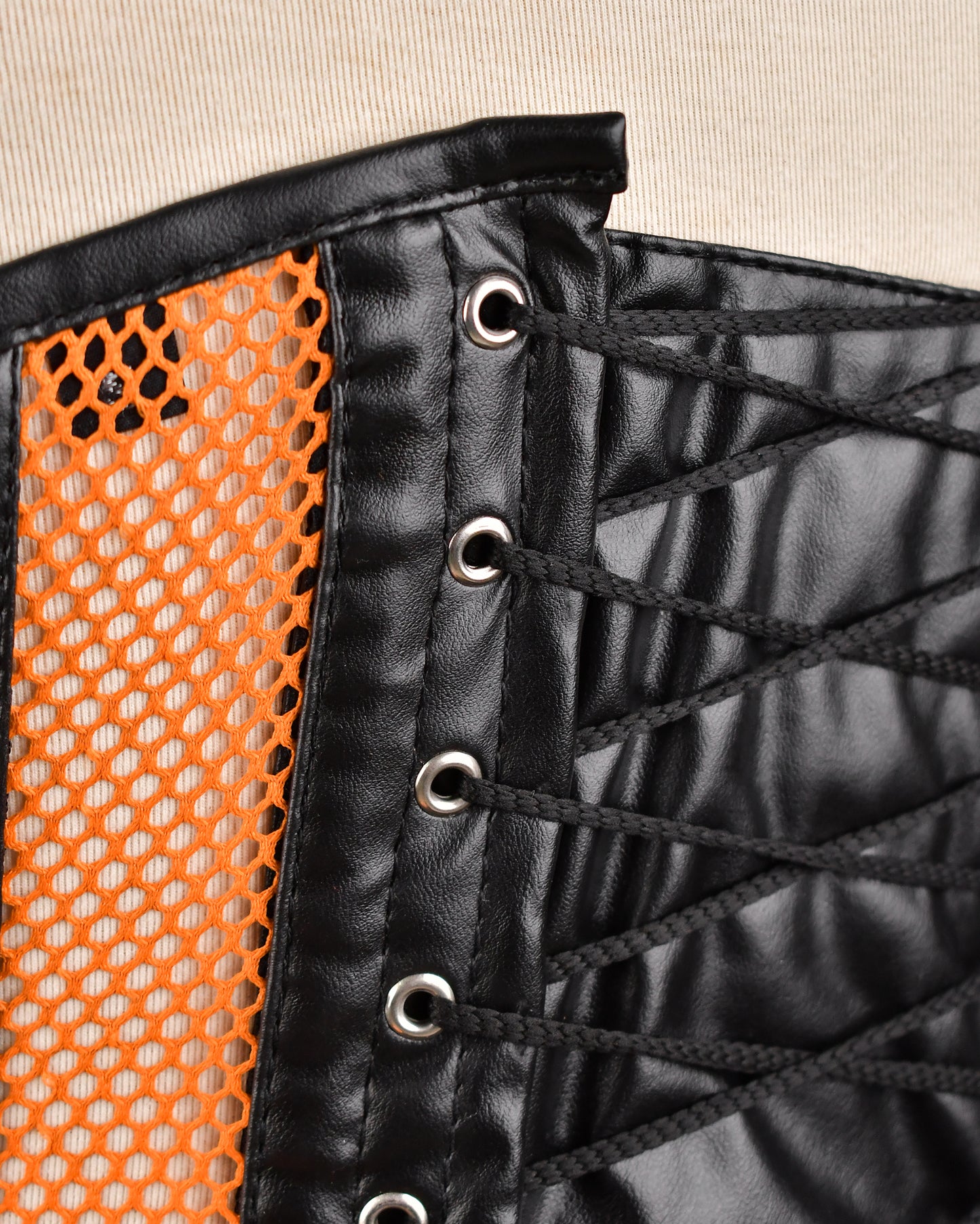 Medieval Sheer Steel-Boned Lace-Up Corset