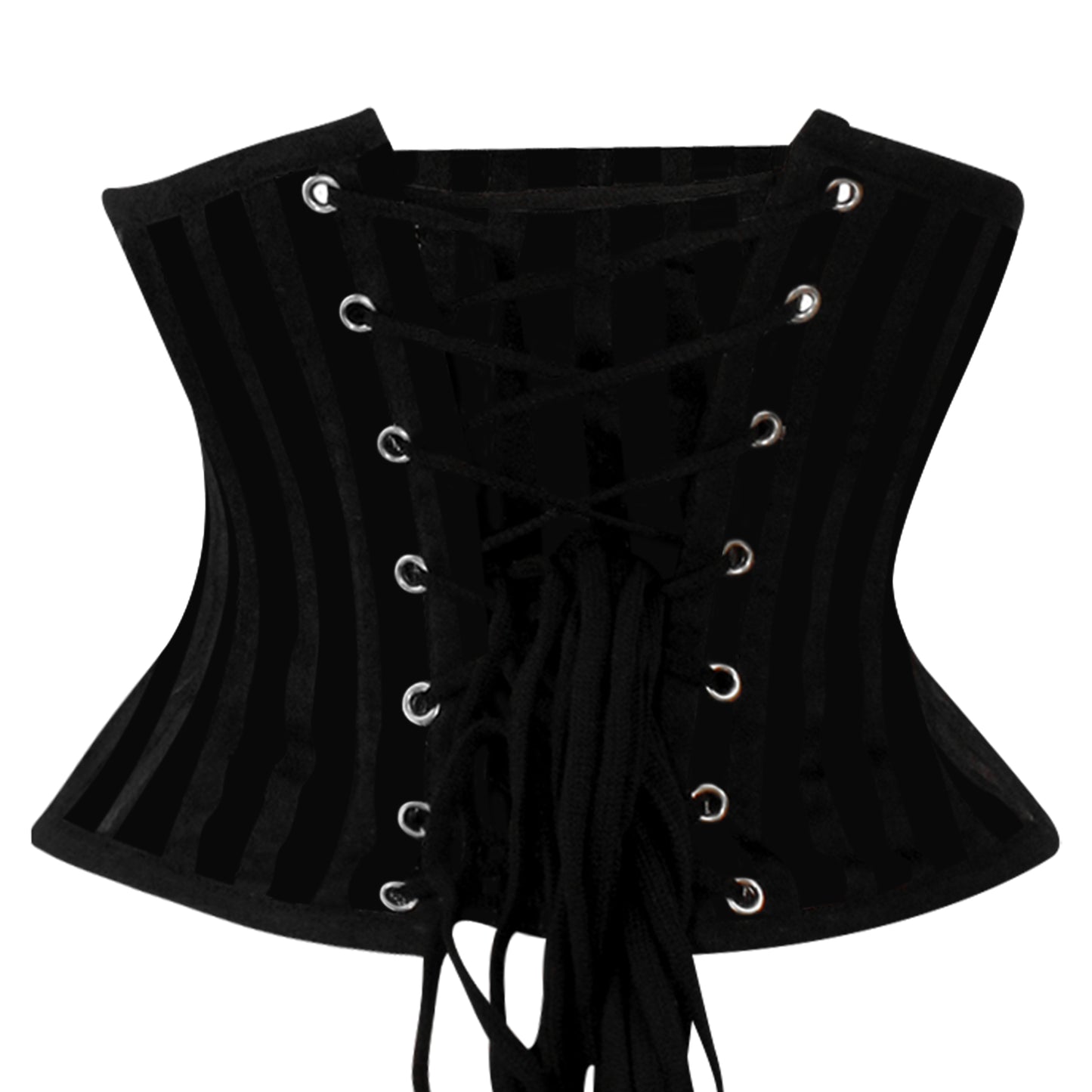 Black Lined Brocade Mini Cincher corset - Waist Trainer Short torso