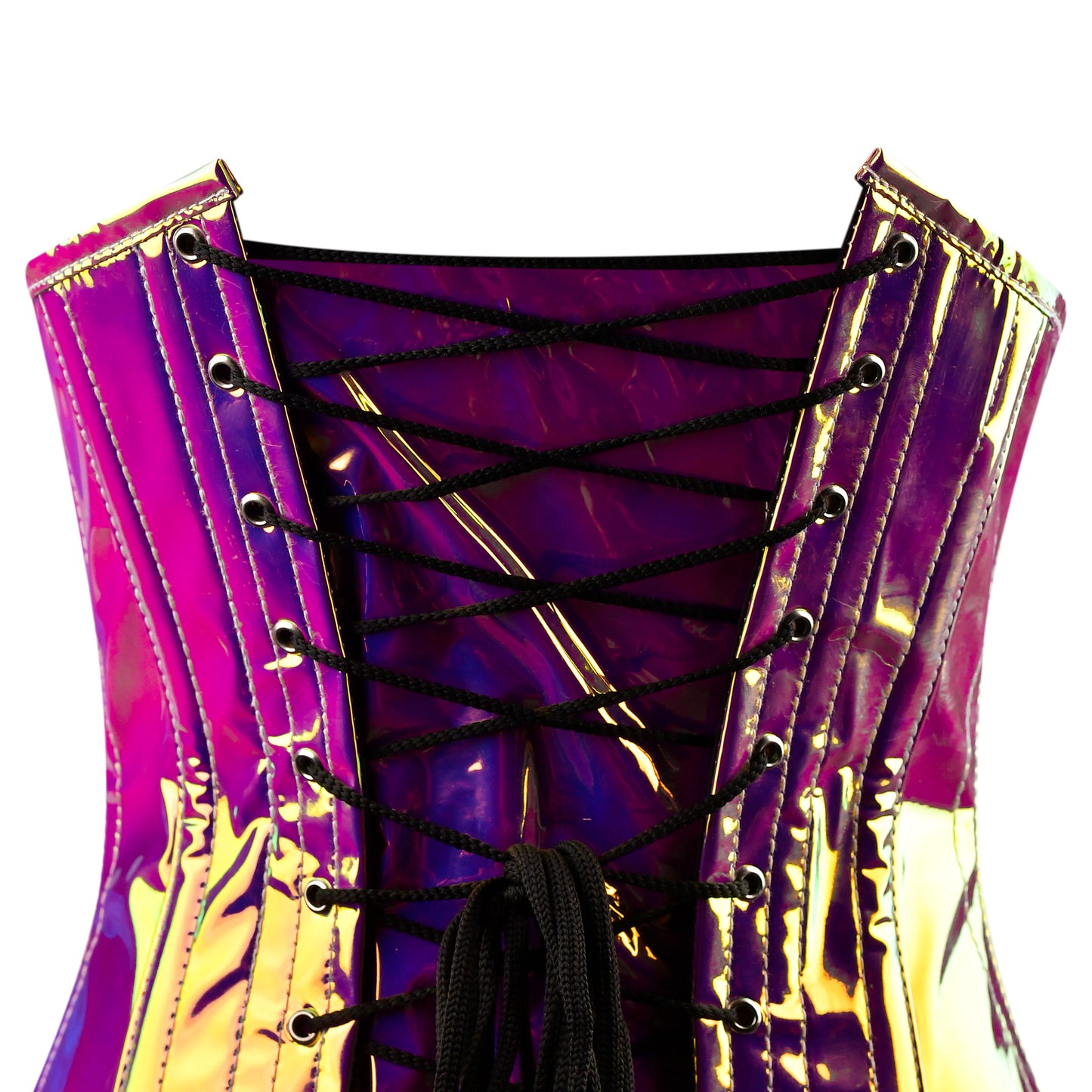 Iridescent Holographic Overbust Corset