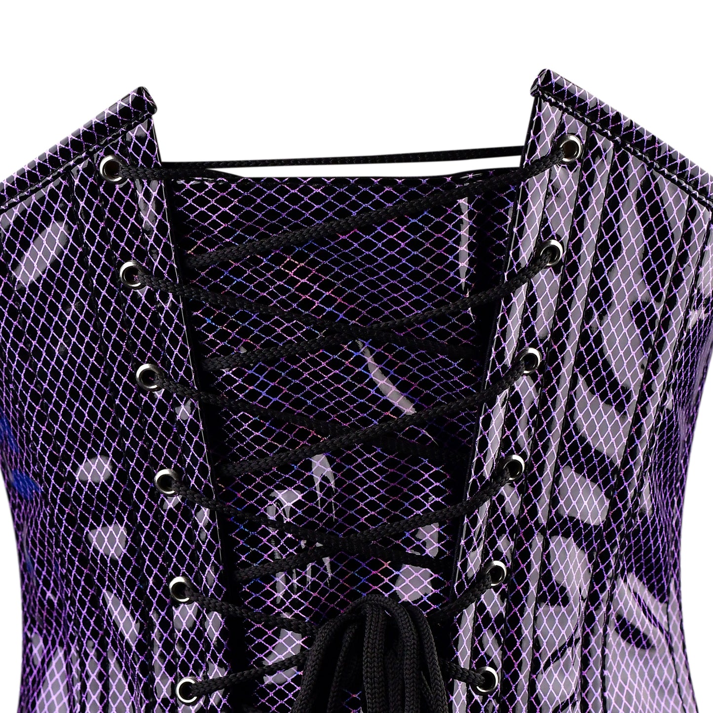 Midnight Serpent Overbust Corset (Purple Snakeskin Gloss)