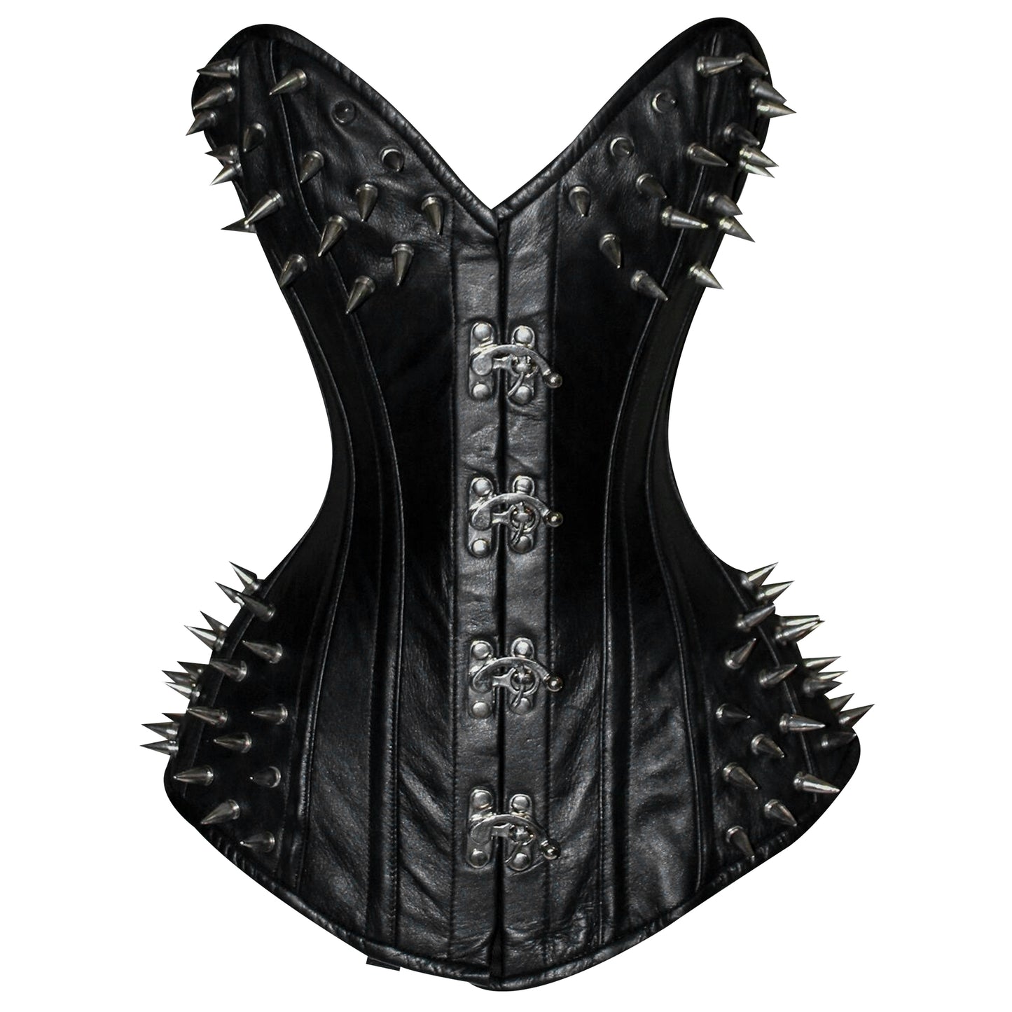 Steampunk Steel Boned Leather Overbust Corset
