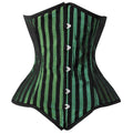 Black Brocade Lined Under bust Steel Boned Corset