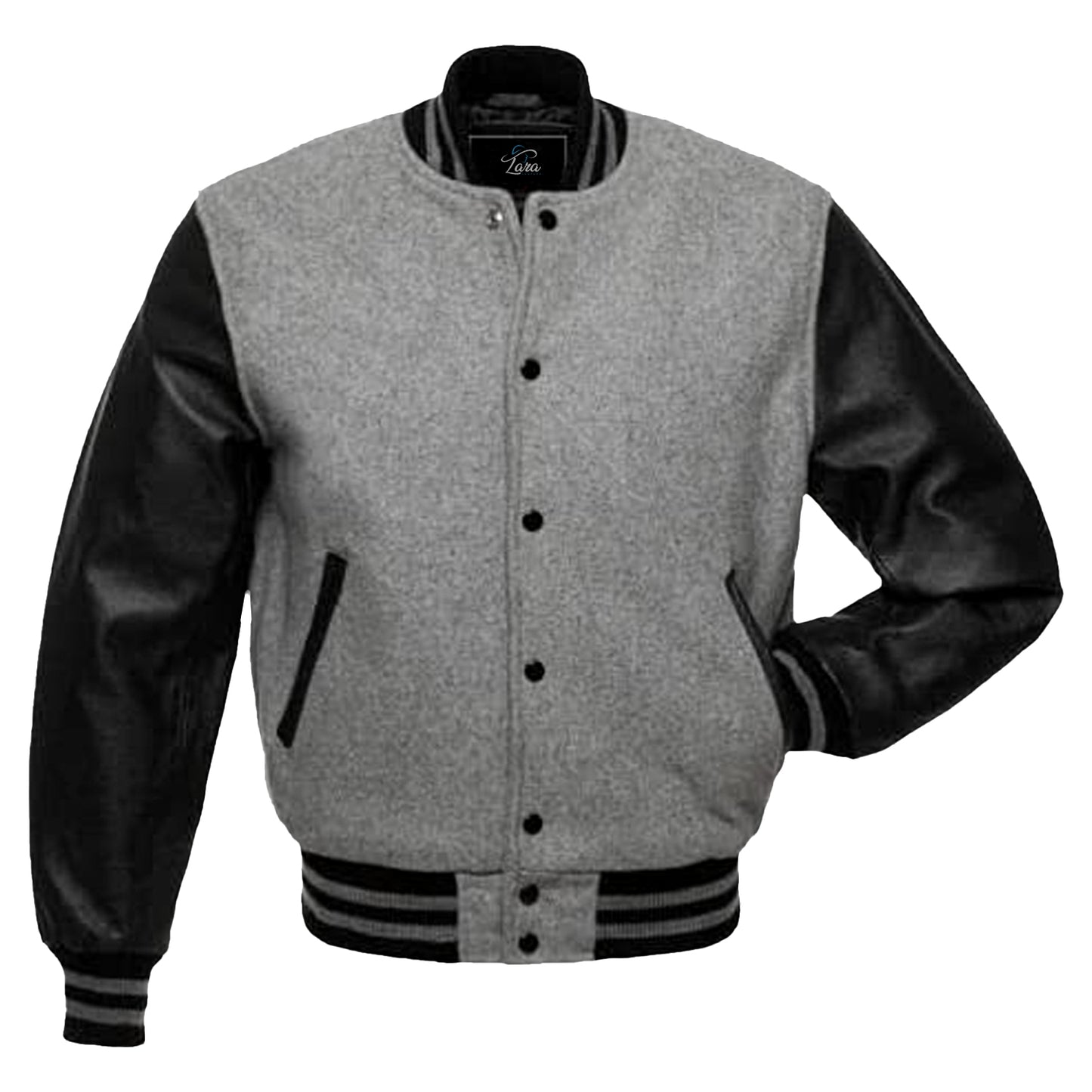 Men Varsity, Baseball Jacket, Wool Blazer with Leather Sleeves
