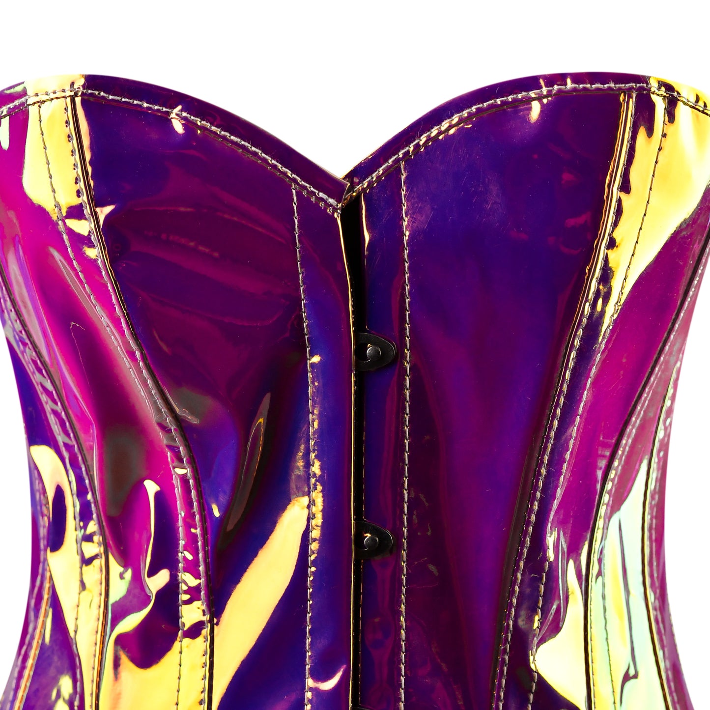 Iridescent Holographic Overbust Corset