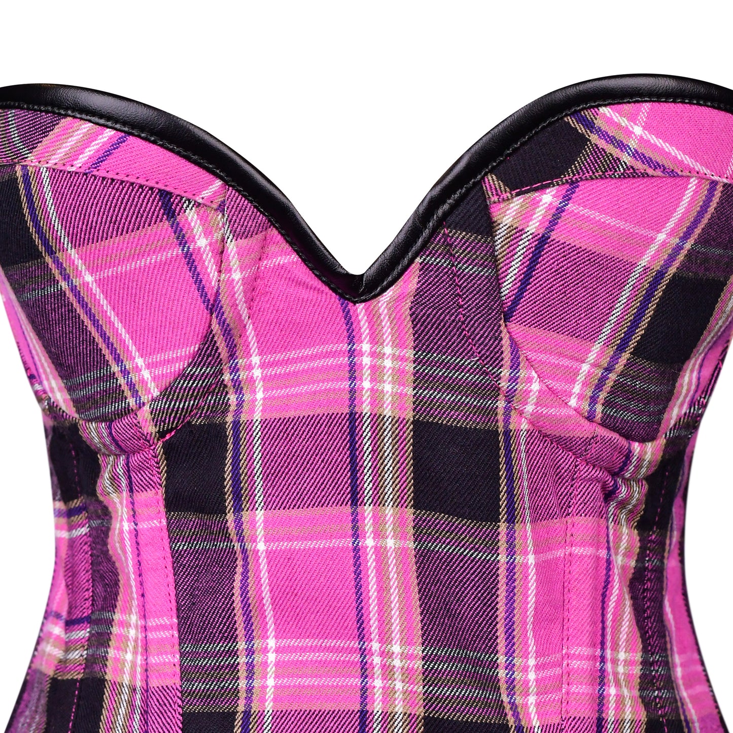 Pink Plaid Corset Dress