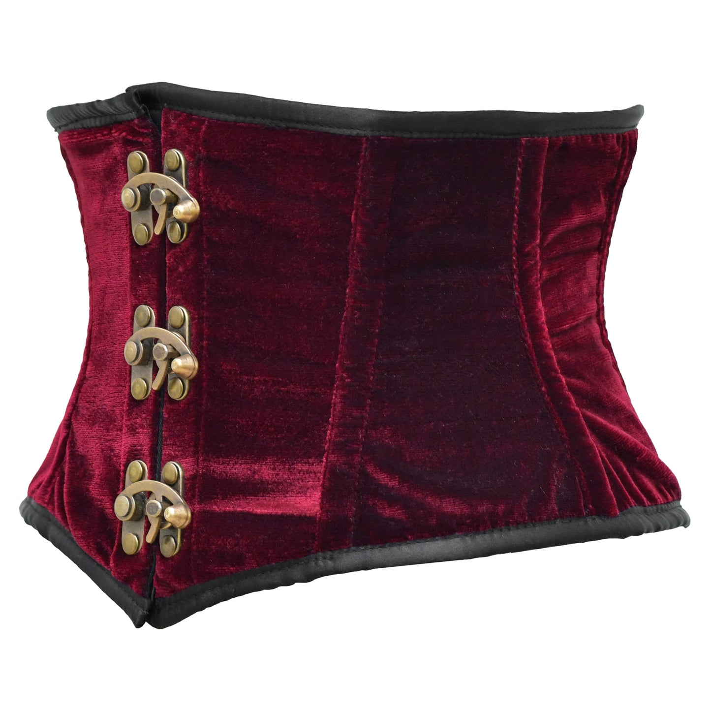 Authentic Crushed Velvet Underbust cincher corset w/ clasps Closure