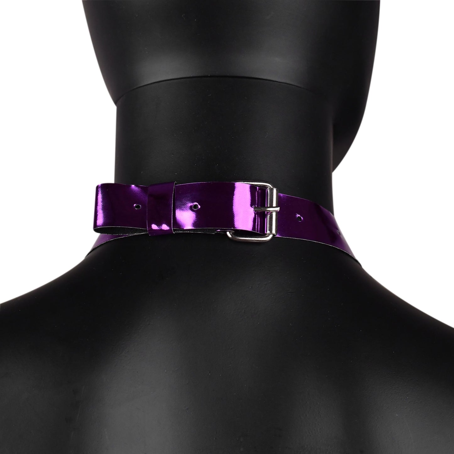 Purple Metallic Harness Crop Top