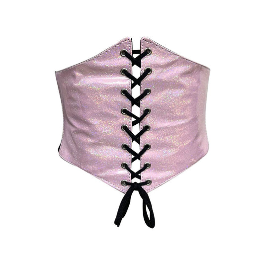 Pink Glitter Waist Training Cincher Corset  - Corset Belt