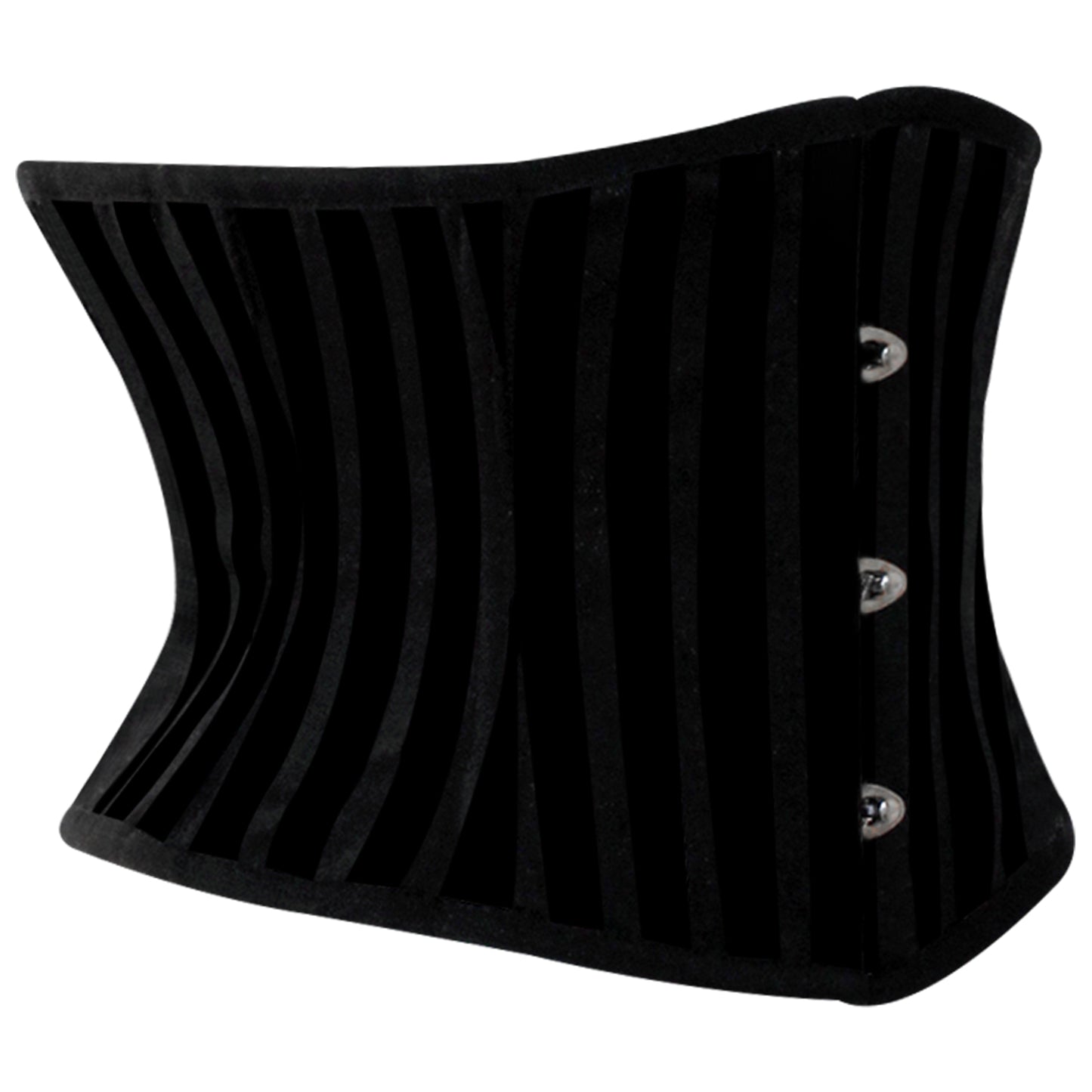 Black Lined Brocade Mini Cincher corset - Waist Trainer Short torso