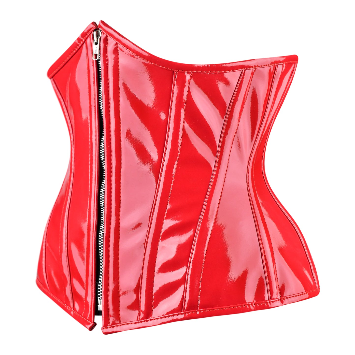 Red Gloss Vinyl Corset