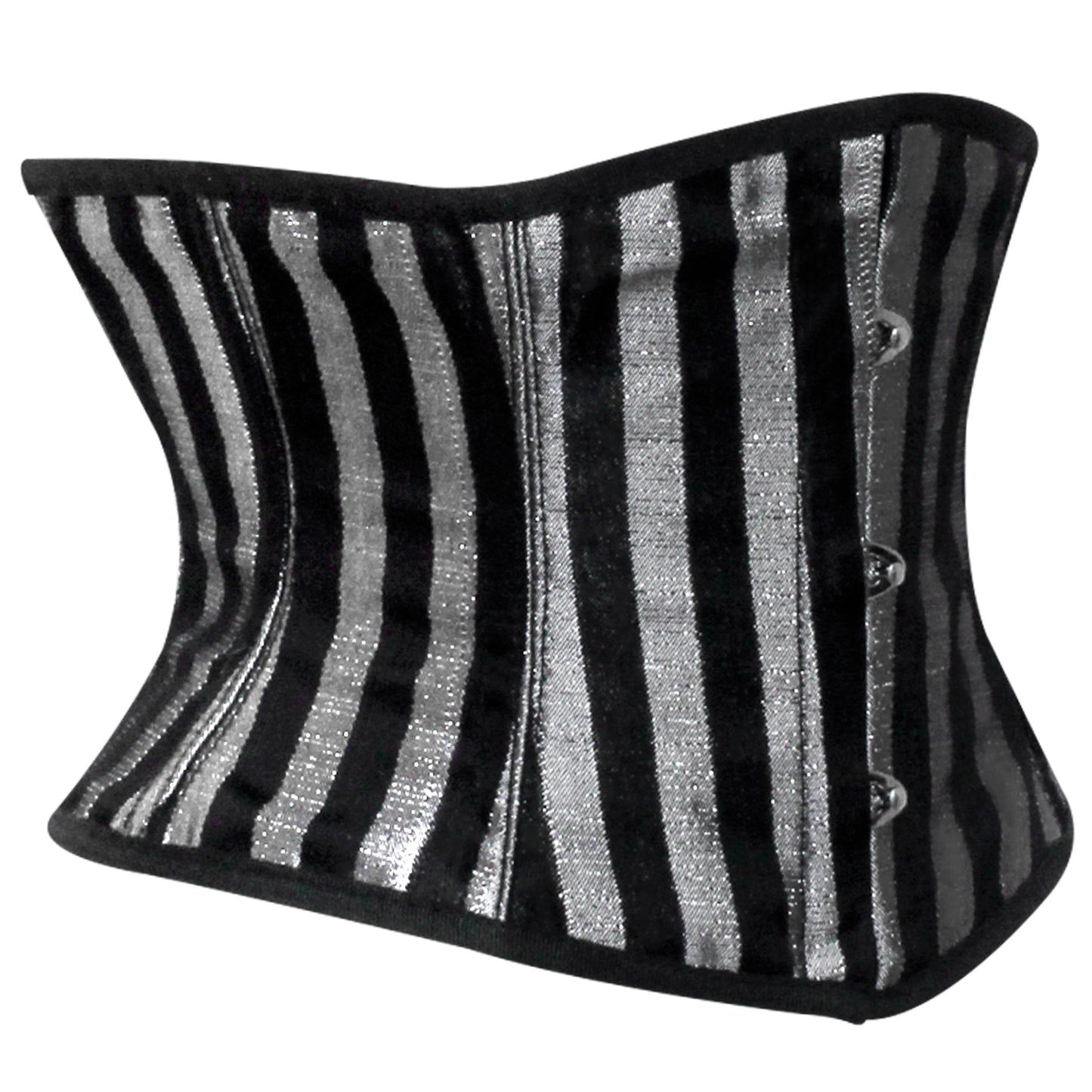 Silver Lined Brocade Mini Cincher corset - Waist Trainer Short torso