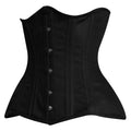 Black Cotton Steel Boned Waist Training Corset