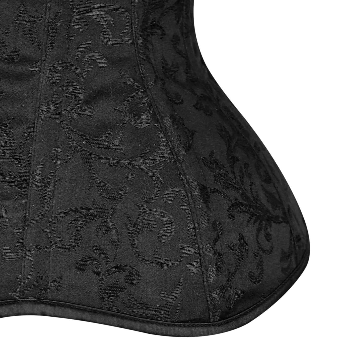 Nocturne Brocade Overbust Corset (Black Jacquard)