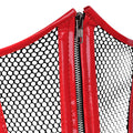 Red PVC Corset -Under bust Steel Boned w/ Fishnet