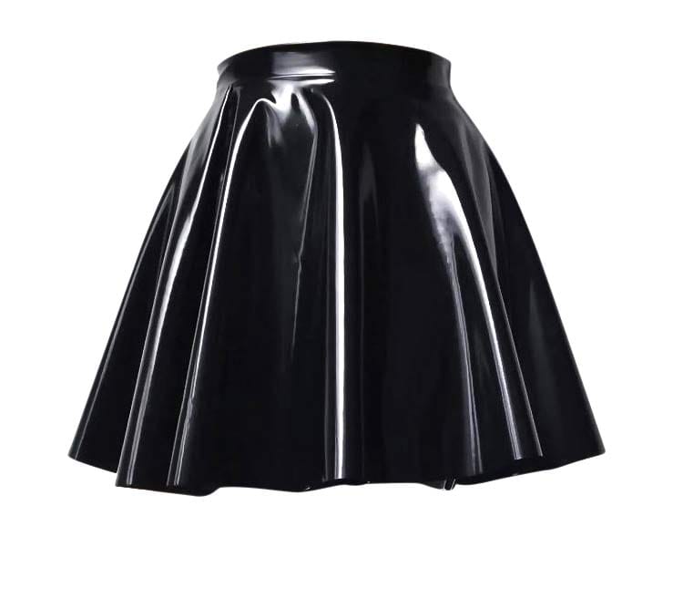 White PVC Skater Skirt
