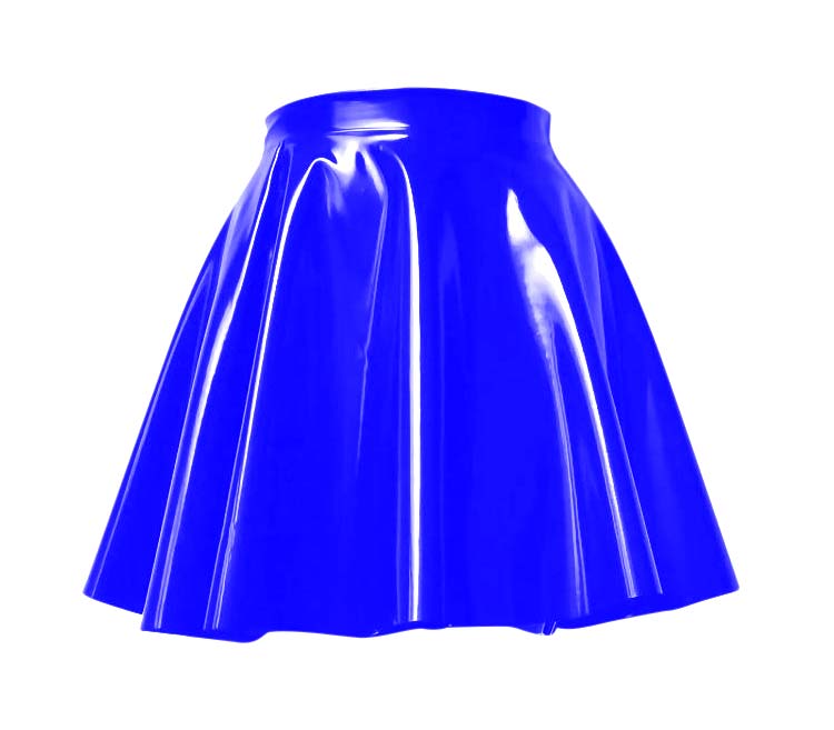 White PVC Skater Skirt