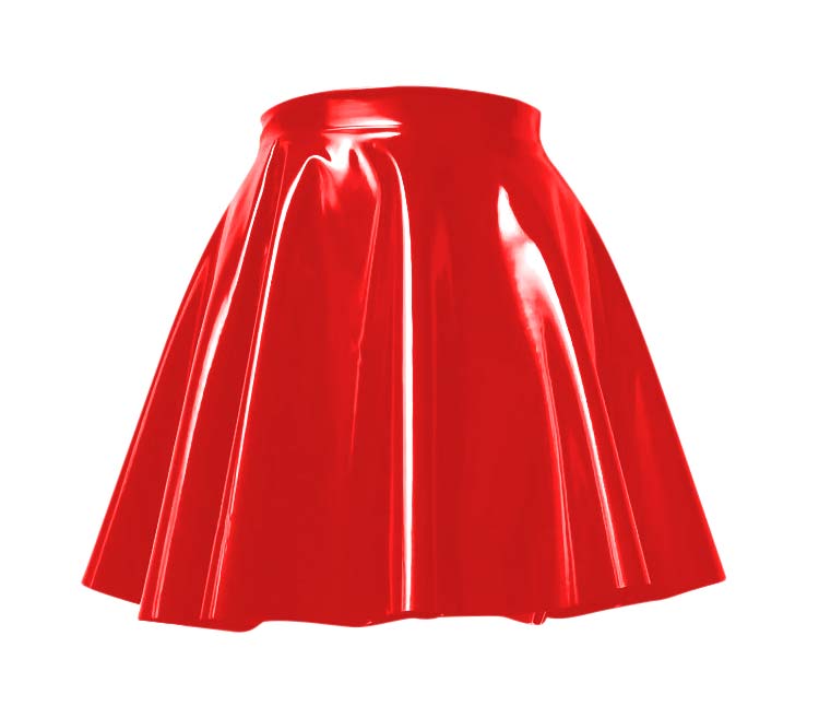 White PVC Skater Skirt
