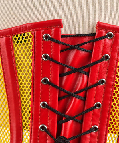 Medieval Sheer Steel-Boned Lace-Up Corset