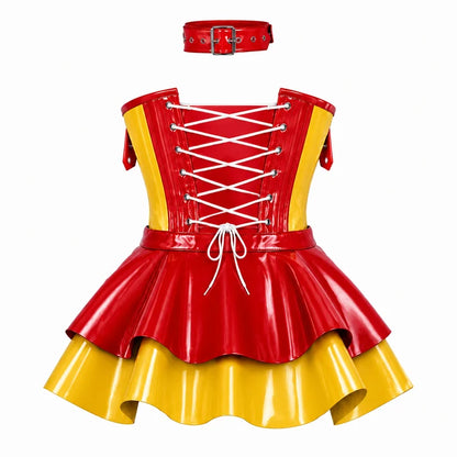 Carnival Rebel Red & Yellow Underbust Corset Harness