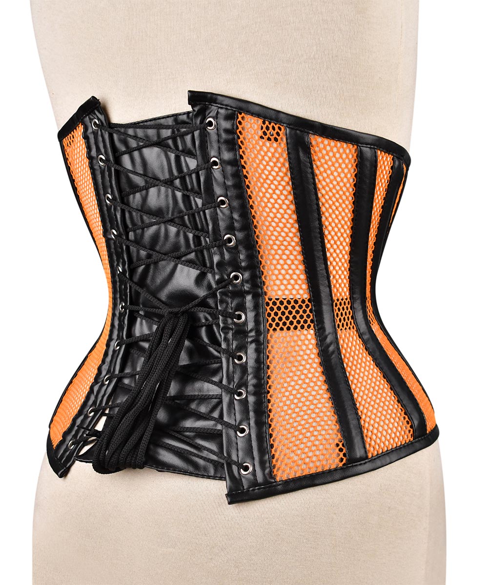Medieval Sheer Steel-Boned Lace-Up Corset