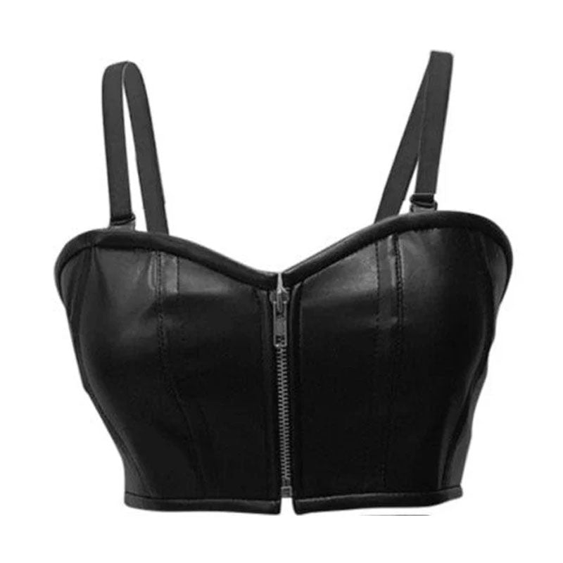 Handmade Corsets Tops/Corset dress/ Plus size bustier/ Casual Skirt, Faux Leather Skirt/ Zipper Top/ Wet look