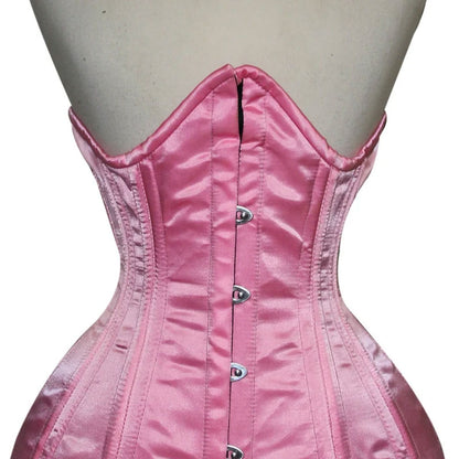 Beautiful Satin Steel Boned Underbust Lacing corset Size XS-6XL