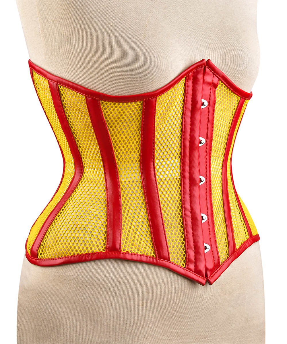 Medieval Sheer Steel-Boned Lace-Up Corset