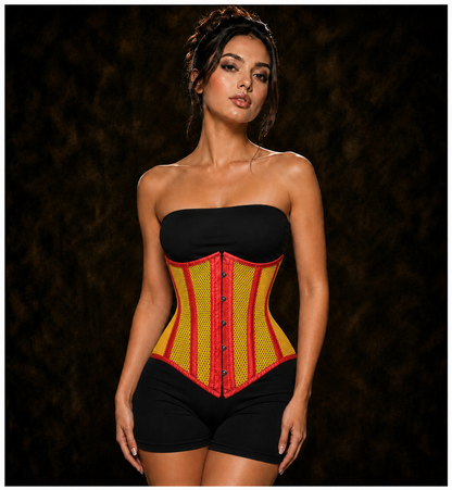 Medieval Sheer Steel-Boned Lace-Up Corset