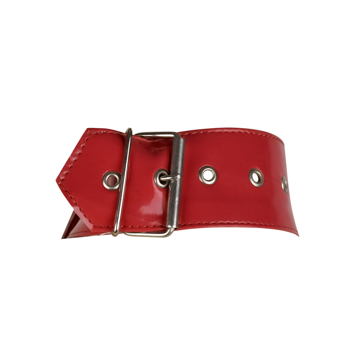 Red PVC Underbust Corset Harness with Buckles