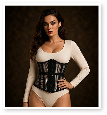 Short Torso Cotton Under bust Steel Boned Corset