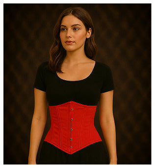 Steel Boned Cotton Corset – Waist Shaper