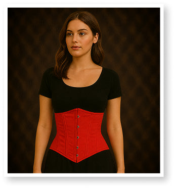 Steel Boned Cotton Corset – Waist Shaper