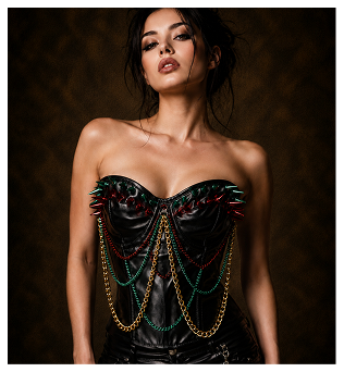 Steampunk Steel Boned Faux Leather Bustier