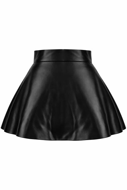 Black Faux Leather Skirt