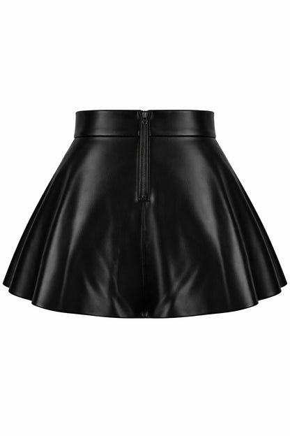 Black Faux Leather Skirt