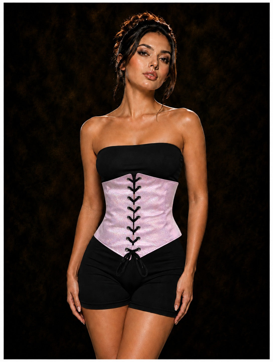 Pink Glitter Waist Training Cincher Corset  - Corset Belt